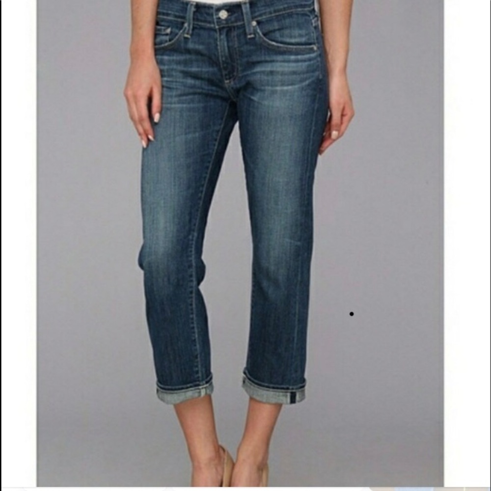 AG Adriano Goldschmied Blue Cropped Jeans